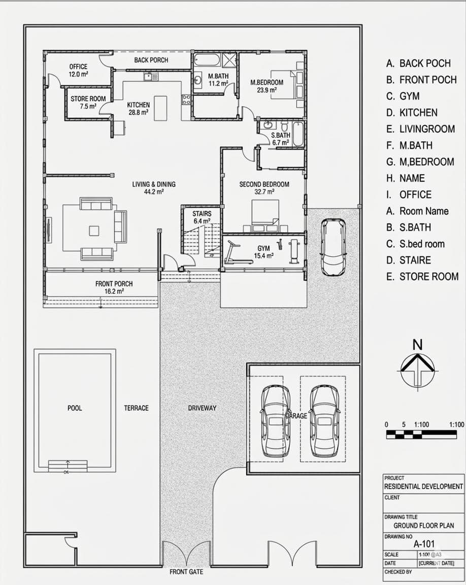 Johnsonville residence plan supporting amenity and circulation design.